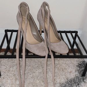 BCBGeneration Tan Tie Up Heels